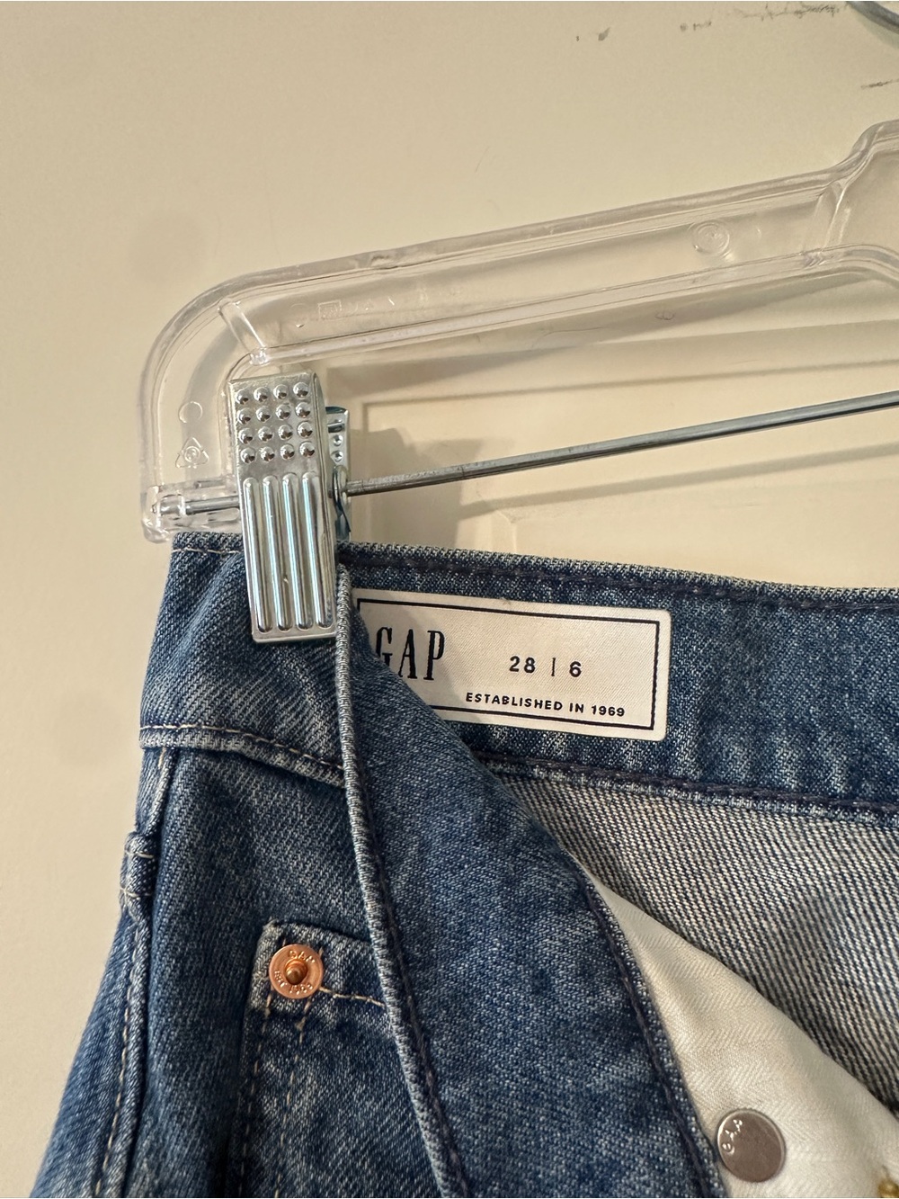 GAP Blue Denim Maxi Skirt Size 6 - Picture 7 of 10